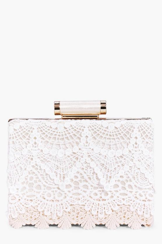 Tilly Crochet Lace Box Clutch Bag